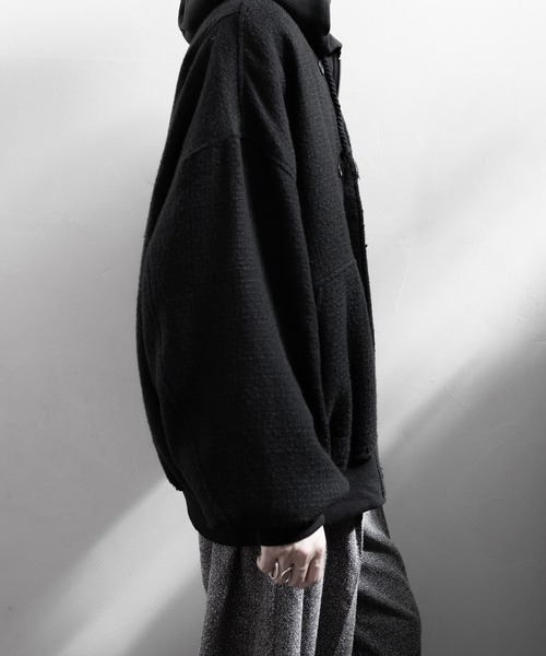 RUUBON ブルゾン アウター 「RUUBON」tweed balloon MA-1 blouson