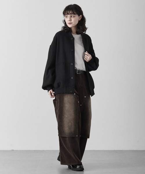 RUUBON ブルゾン アウター 「RUUBON」tweed balloon MA-1 blouson