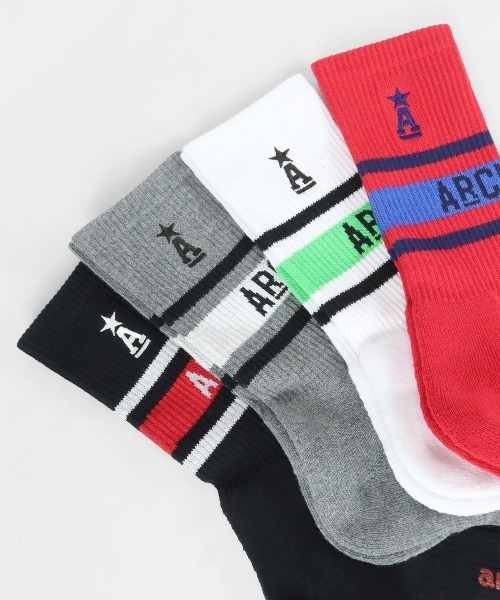 archivio 靴下 「MENS」刺繍ロゴソックス「2024年秋冬」 メンズ