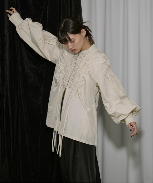 Ezick ブルゾン アウター Cord and string シャーリングブルゾン