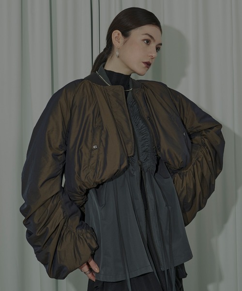 Ezick ブルゾン アウター Cord and string シャーリングブルゾン