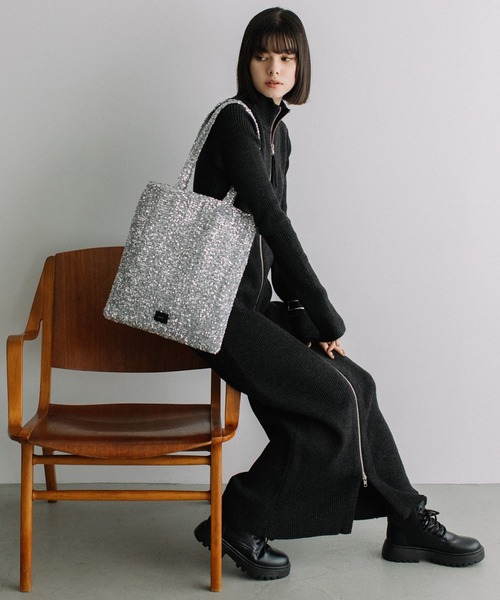 Beau're トートバッグ 「BEAURE」薄マチ スパンコール トート B-24427