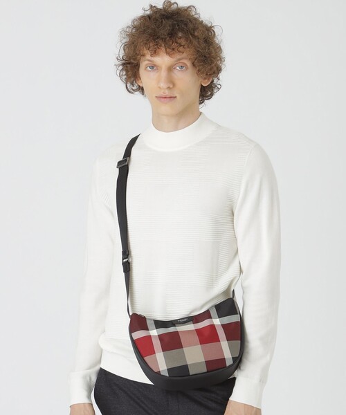 BLACK LABEL CRESTBRIDGE チェック柄ショルダーバック ナイロンオックスクレストブリッジチェックミニショルダーバッグ