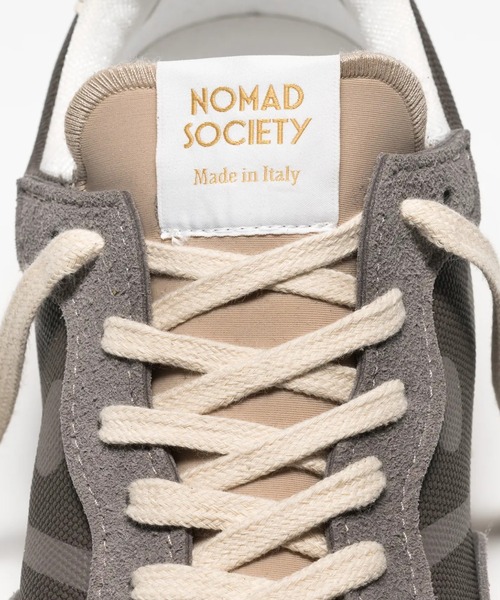 スニーカー 「NOMAD SOCIETY」イタリア製 ビーガンレザー 軽量 