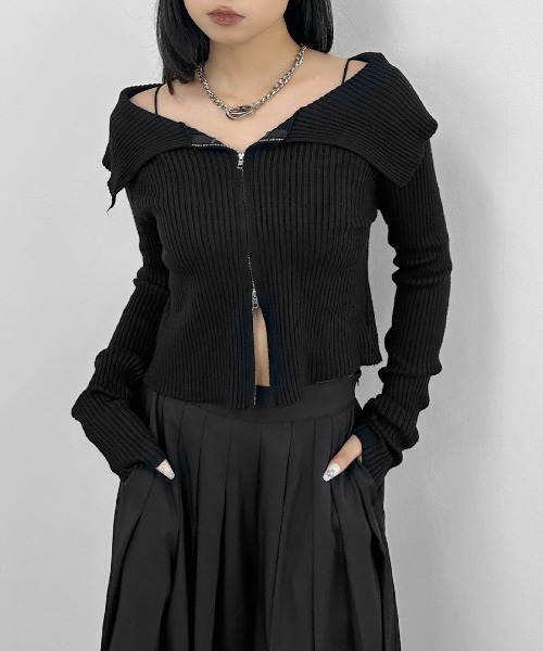 【未使用】LEVDANCE オフショルダー ウールセーター 黒＊ バレエ ダンス LEVDANCE オフショルダー ウールセーター 黒＊ バレエ ダンス