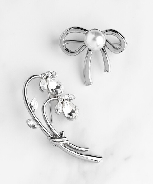 TOCCA ブローチ RIBBON＆FLOWER BROOCH NECKLACE 2セット