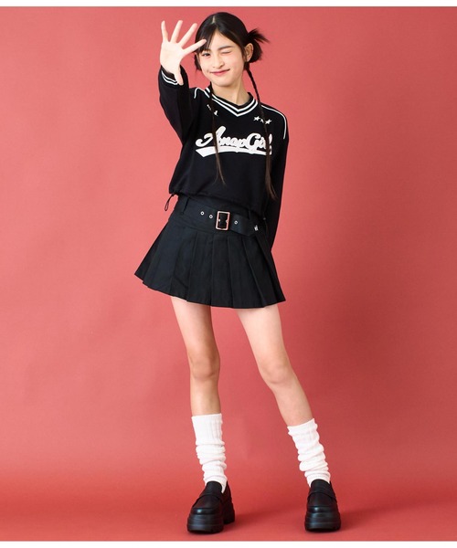 ANAP GiRL、KIDSまとめ売り♡120〜Ꮇサイズ ANAP GiRL トレーナー スタジアムロゴドロストクロップド