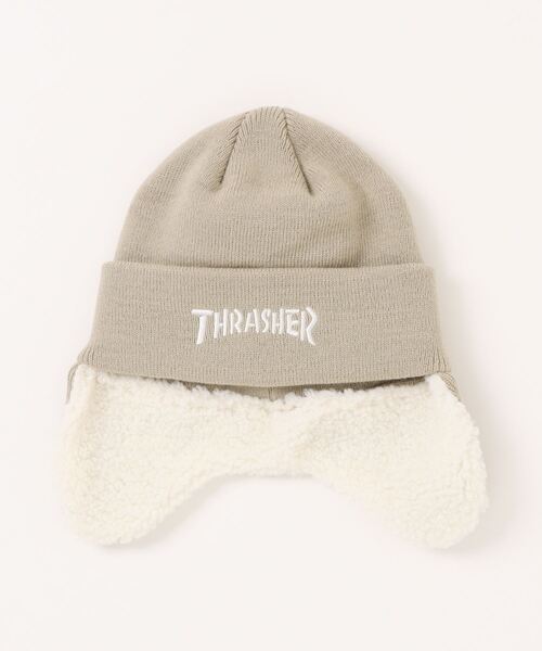 THRASHER ニット帽 ニットキャップ MAG LOGO EAR FLAP KNIT CAP
