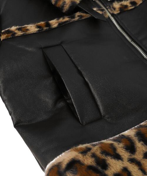 dispark ムートンコート ボアコート DISPARK/レオパード切替フェイク