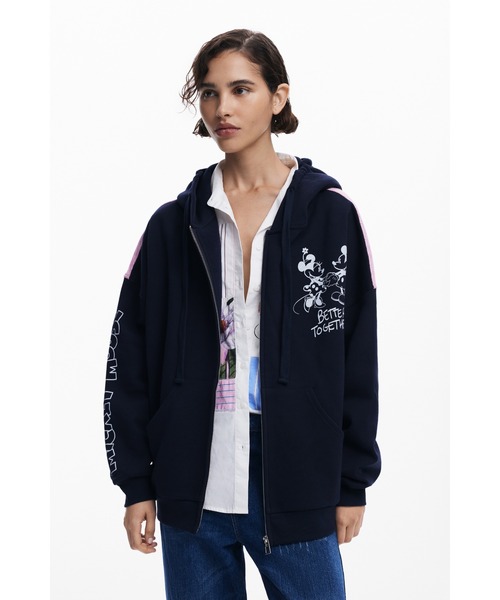 売れ筋商品|||デジグアル ニット&セーター アウター レディース Women's Mickey Mouse sweatshirt Navy blue デジグアル レディース ニット&セーター アウター Women's