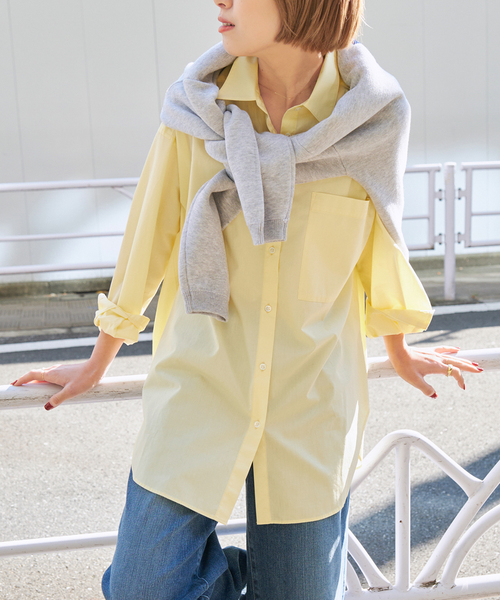 Spick＆Span ブラウス シャツ 「追加」50コットンオーバーシャツ