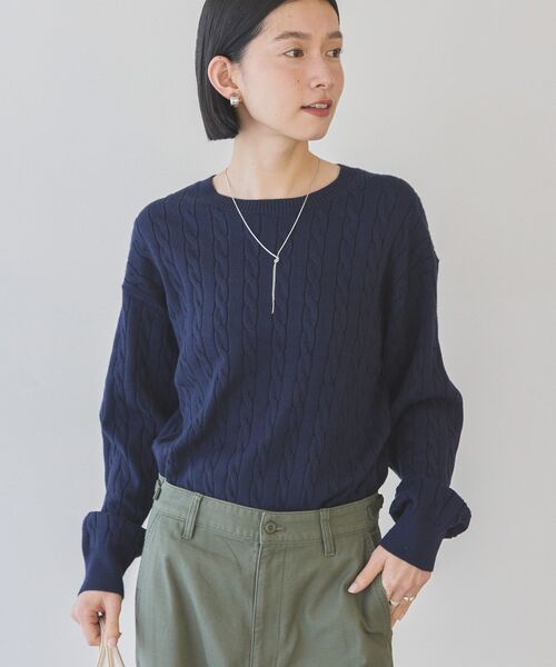 ニット セーター バイパチケーブルニットプルオーバー レディース | AMERICAN HOLIC | 19