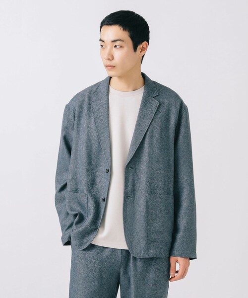 BEAMS HEART セットアップ ポリエステル バーズアイ ジャケット