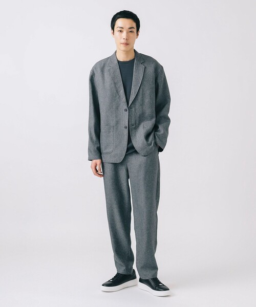 新品ビームス ハートジャケット パンツ 上下 セットアップ メンズ ネイビー 紺 BEAMS HEART（ビームスハート）の「BEAMS HEART / ドライ ドビー
