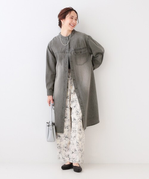 美品 群言堂 シャツワンピース リネン 藍染 23年 体型カバー 洗える 日本製 美品 群言堂 シャツワンピース リネン 藍染 23年 体型カバー