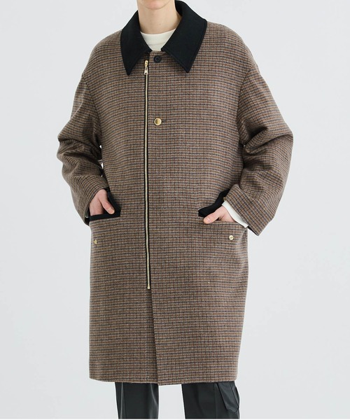 「CULLNI」 ステンカラーコート 2 ブラウン メンズ_画像9
