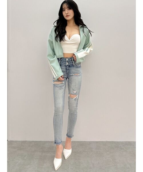 GYDA レザージャケット GYDA レザージャケット ライダース GDラインスリーブショート