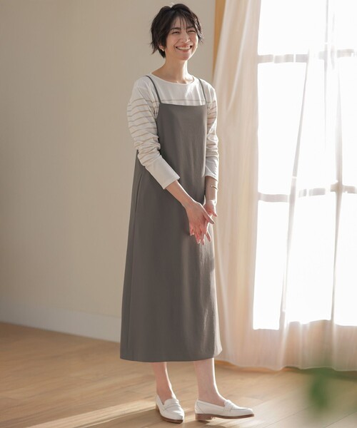 J.PRESS（J.プレス） ワンピース 「洗える」バックサテンジョーゼット