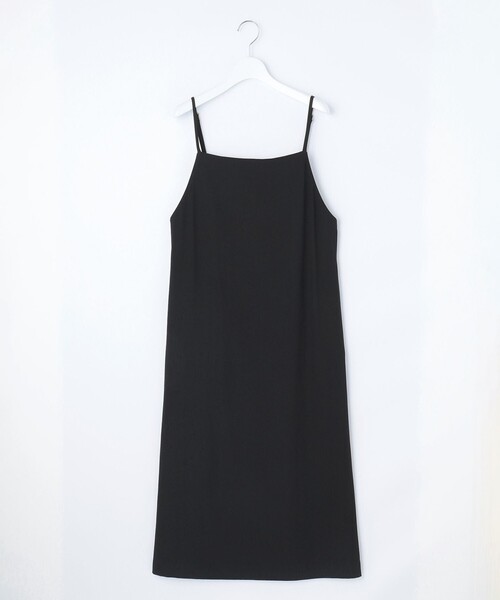 【新品、未使用】23区キャミワンピース　ジョーゼットサテン　大きいサイズ　黒 J.PRESS（J.プレス） ワンピース 「洗える」バックサテンジョーゼット
