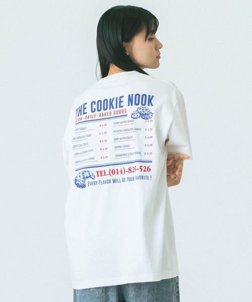 ROSE BUD tシャツ 「WEB・一部店舗限定」SHOP風プリントT