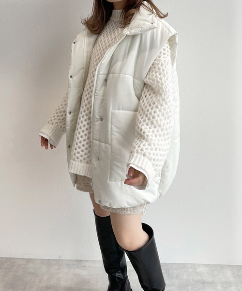 「w closet」 ベスト FREE ベージュ レディース_画像9