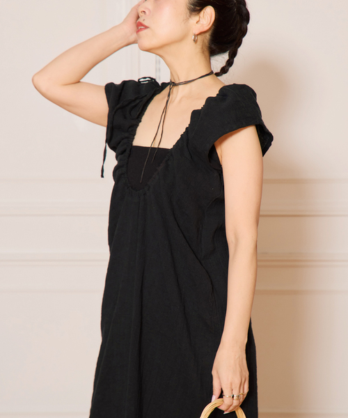 【関税込み】Baserange ブラウン Max ミディアムドレス plage｜BASERANGE / ベースレンジ MAX ドレス | Rakuten Fashion