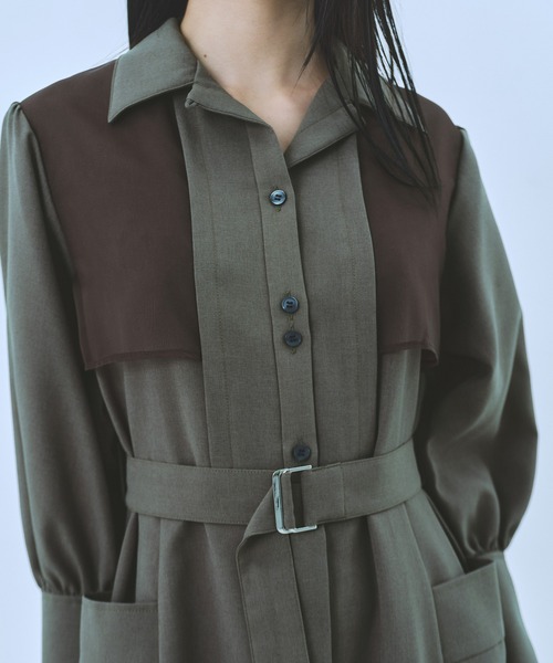 【最終価格】ユナイテッドトウキョウ　 シャツワンピース UNITED TOKYO（ユナイテッドトウキョウ） シャツワンピース 1 グリーン