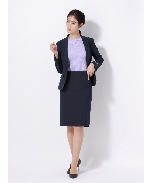 ザ スーツカンパニー 膝丈タイトスカート 紺 制服 スーツ THE SUIT COMPANY - ザ スーツカンパニー 膝丈タイトスカート 紺 制服