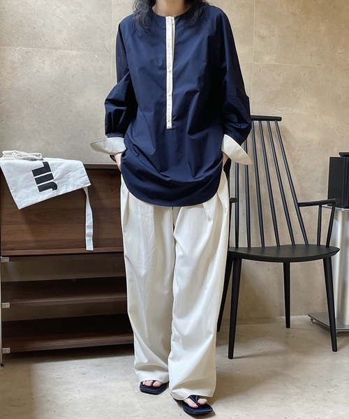 ブラウス シャツ bicolor raglan sleeve shirt レディース SUWDEE ブラウス シャツ bicolor raglan sleeve shirt