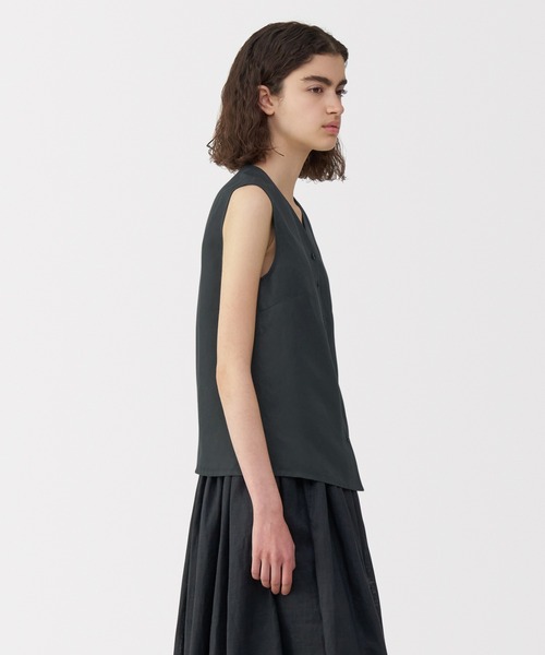 ブラウス シャツ 「MUJI Labo」婦人　リネンシルクノースリーブシャツ レディース メンズ MUJI Labo ブラウス シャツ 「MUJI Labo」婦人 リネンシルク長袖