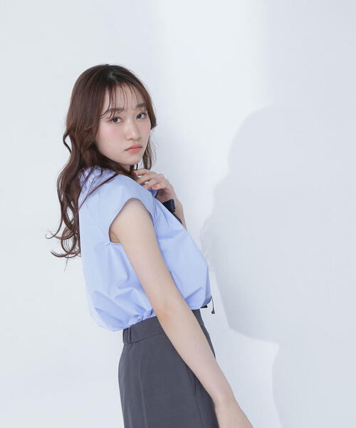 Natural Beauty Basic　グログランリボンブラウス ナチュラルビューティーベーシック NATURAL BEAUTY BASIC