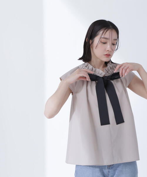 NATURAL BEAUTY BASIC ブラウス シャツ フレンチスリーブ