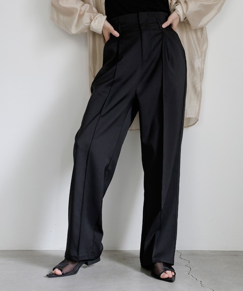 select MOCA（セレクトモカ） スラックス パンツ ハイウエストタック