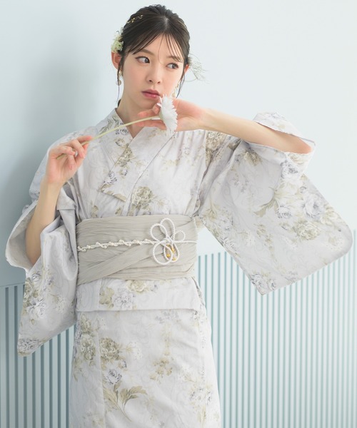 CELEN 浴衣 「下駄付き兵児帯ゆかた5点セット」浴衣・兵児帯・腰紐2本