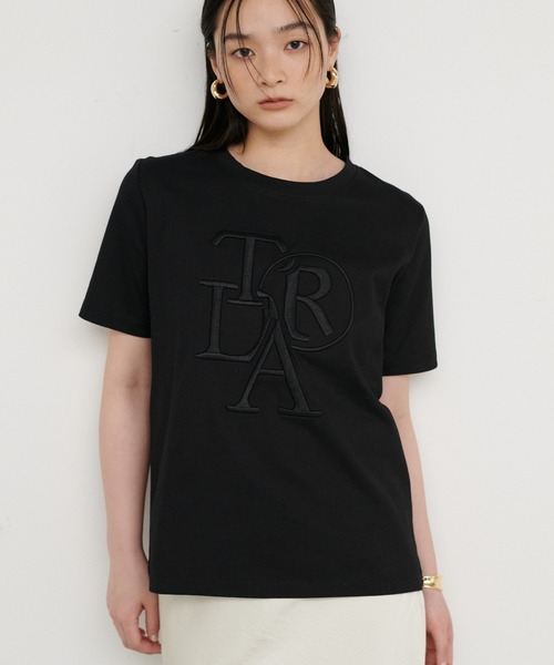 tシャツ 「LARUTA」厚盛りロゴ刺繍T レディース LARUTA tシャツ 「LARUTA」厚盛りロゴ刺繍T レディース