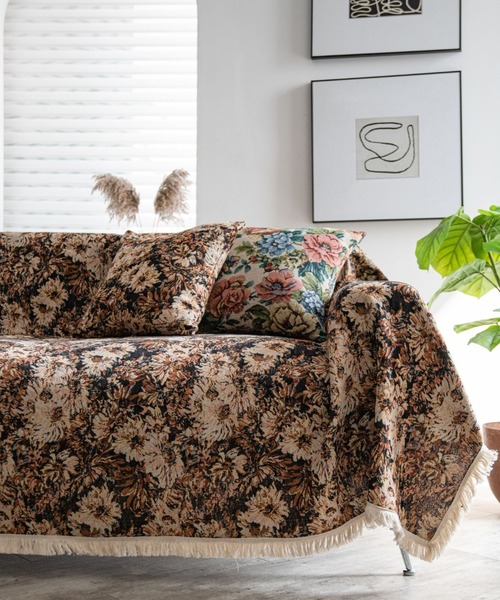 インテリア レトロ花柄ソファークロス 140x180cm : ZOZOTOWN Yahoo!店