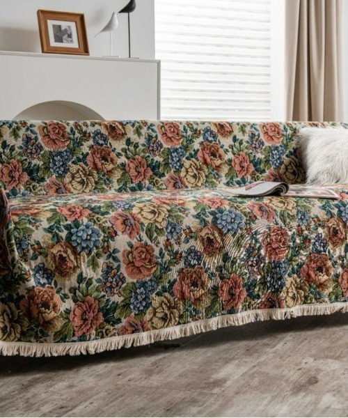 インテリア レトロ花柄ソファークロス 140x180cm : ZOZOTOWN Yahoo!店