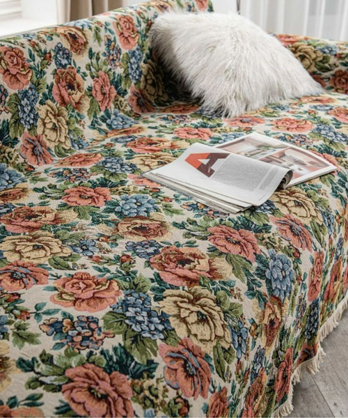 インテリア レトロ花柄ソファークロス 140x180cm : ZOZOTOWN Yahoo!店