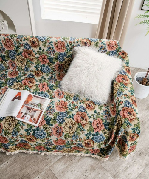 インテリア レトロ花柄ソファークロス 140x180cm : ZOZOTOWN Yahoo!店