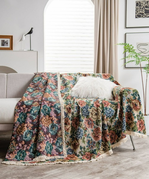 インテリア レトロ花柄ソファークロス 140x180cm : ZOZOTOWN Yahoo!店