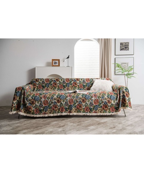 インテリア レトロ花柄ソファークロス 140x180cm : ZOZOTOWN Yahoo!店