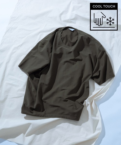 ADAM ET ROPE バウンスカフスプルオーバー 24SS 接触冷感 接触冷感】・【UVカット】バウンスカフスプルオーバー（Tシャツ