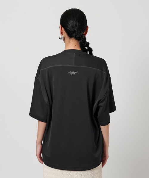 Americana ドローコードワイドクロップドTシャツ Americana 裾ドローコード ワイドクロップド Tシャツ , Off
