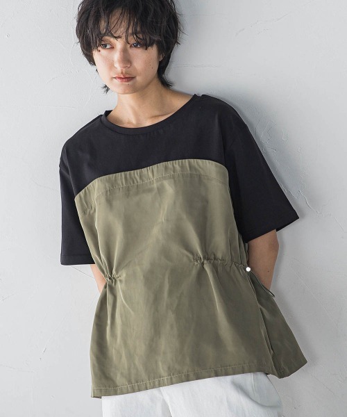 新品、未使用。MAYSON GREY MAYSON GREY tシャツ 「WEB限定」サイドドロストドッキングプル