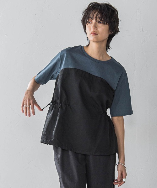MAYSON GREY tシャツ 「WEB限定」サイドドロストドッキングプル