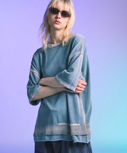 MAISON SPECIAL tシャツ 「UNISEX」High Twist Pigment Bleach
