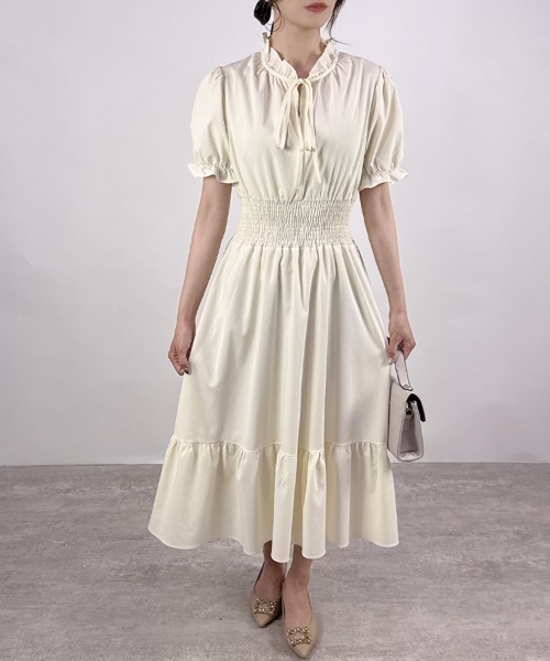 CLOTHY ワンピース 「甘さをひとさじ、上品フェミニンな1枚」レトロ