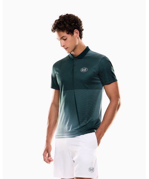 ポロシャツ ポロ 「エンポリオ アルマーニ EA7」Tennis Pro トップス VENTUS7テクニカルファブリック レディース Tennis Pro polo shirt in VENTUS7 technical fabric | EA7