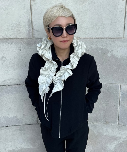 コート アウター ギャザーリボンブルゾン レディース : ZOZOTOWN Yahoo