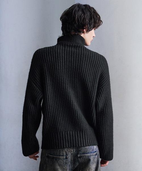 CLEL（クレイル） セーター ニット 「CLEL」Volume Melange Half-Zip